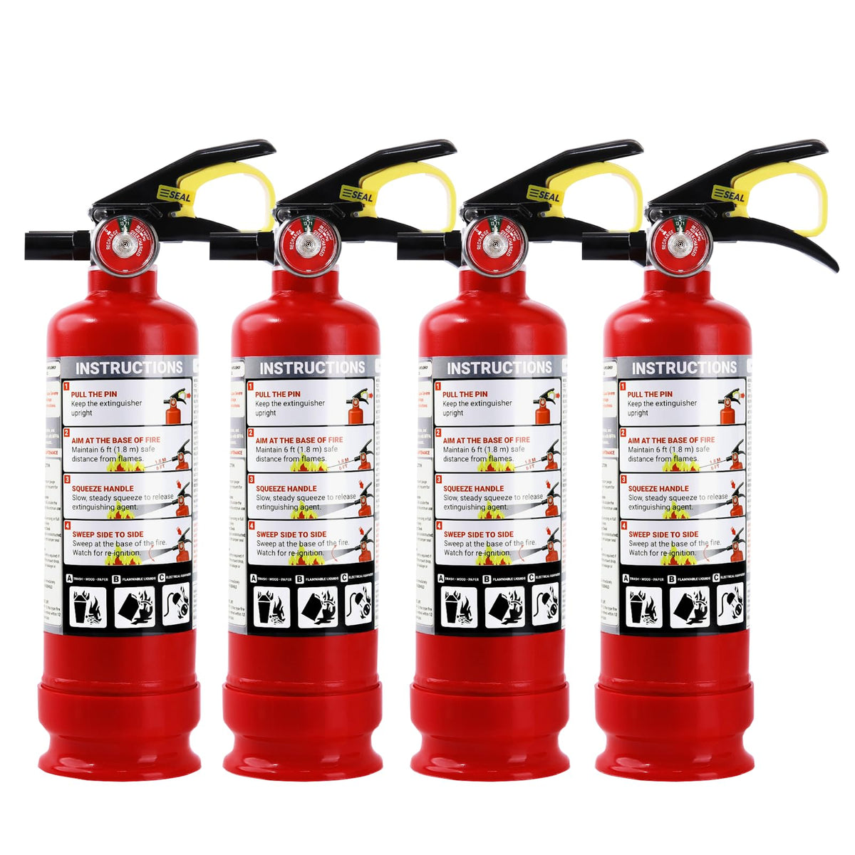 2.5 lb ABC Dry Chemical Fire Extinguishers 4-Pack P70541