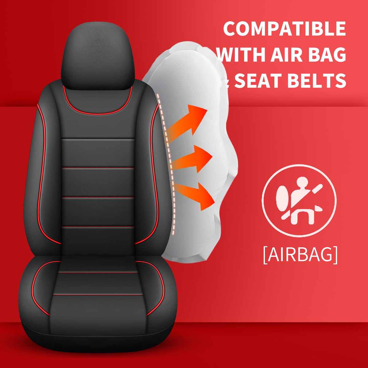 Waterproof Faux Leather Car Seat Cover M209175
