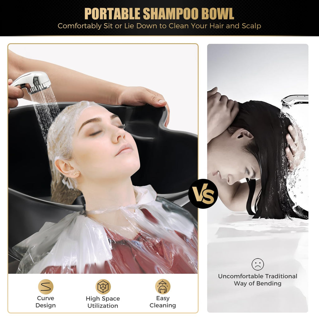 Portable Shampoo Bowl with Electric Pump R4241