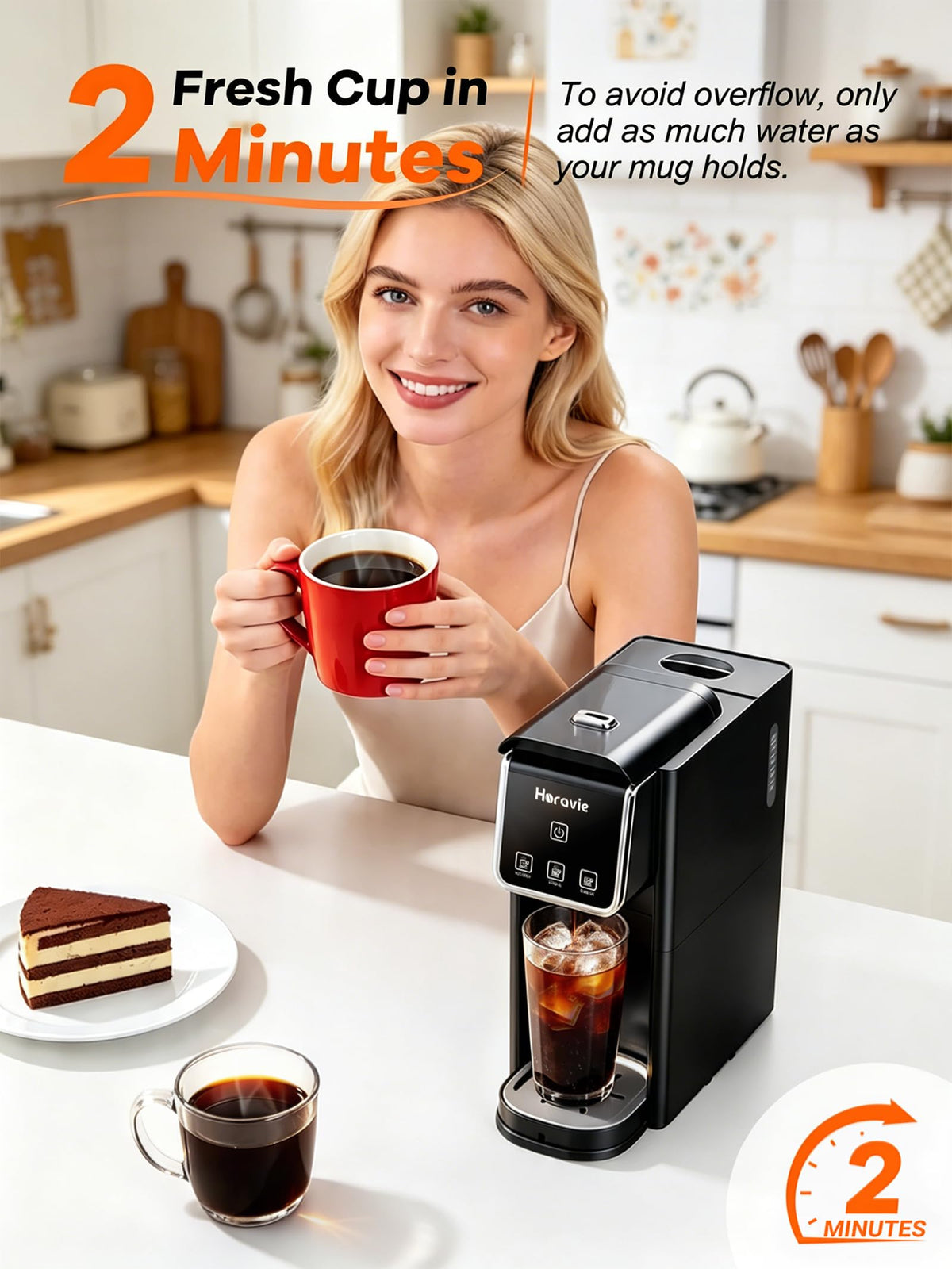 Black Single Serve Coffee Maker Y823151
