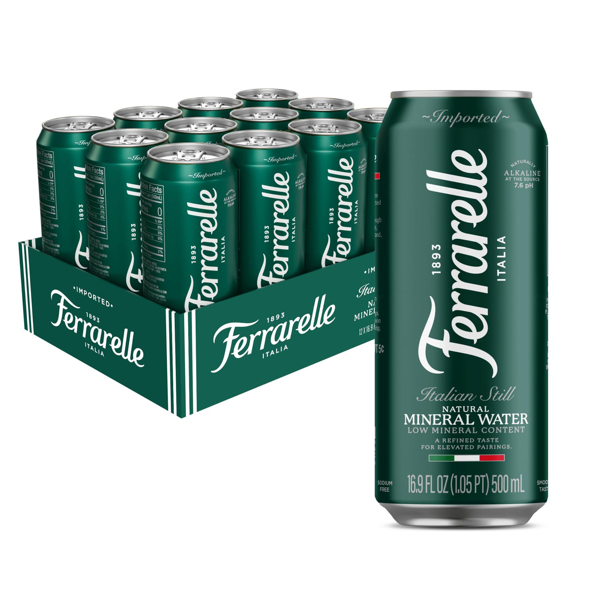 Italian Still Mineral Water 12 Pack 16.9 Fl Oz L593