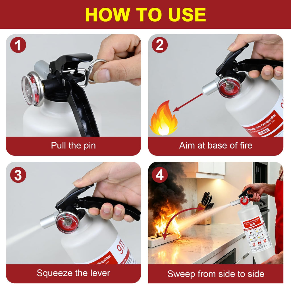 2 Pack 2.5lb ABC Fire Extinguishers O502