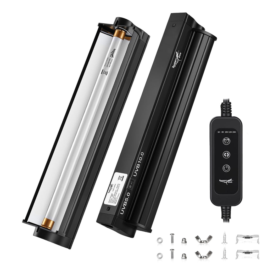 12Inch T5 UVB Reptile Light Fixture Combo Kit with Cycle Timer D783762