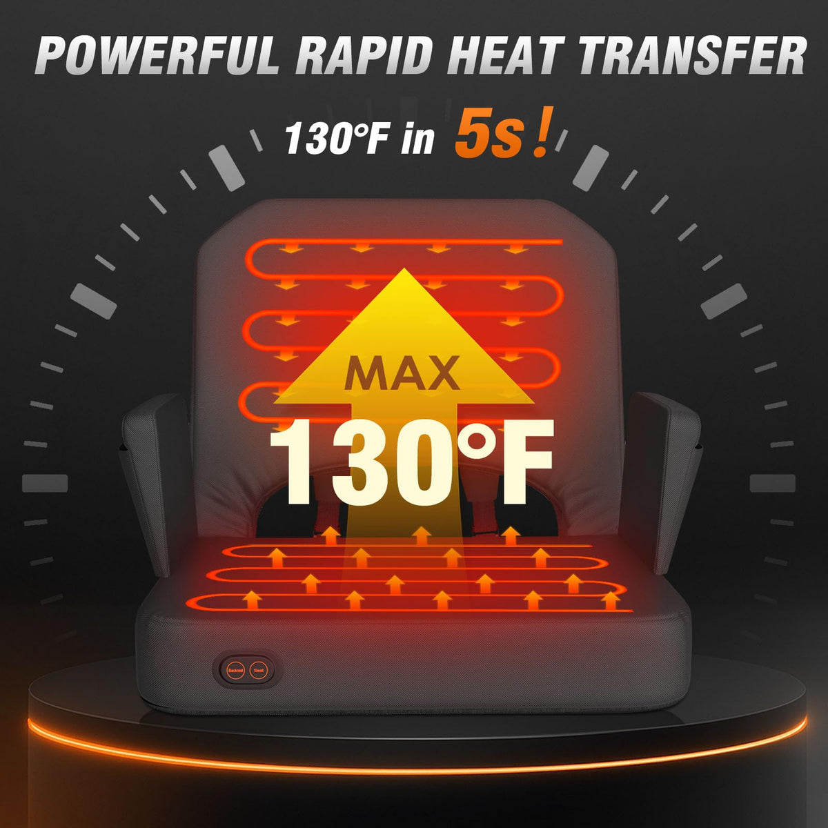 Heated Stadium Seats for Bleachers with Foldable Armrests A759494