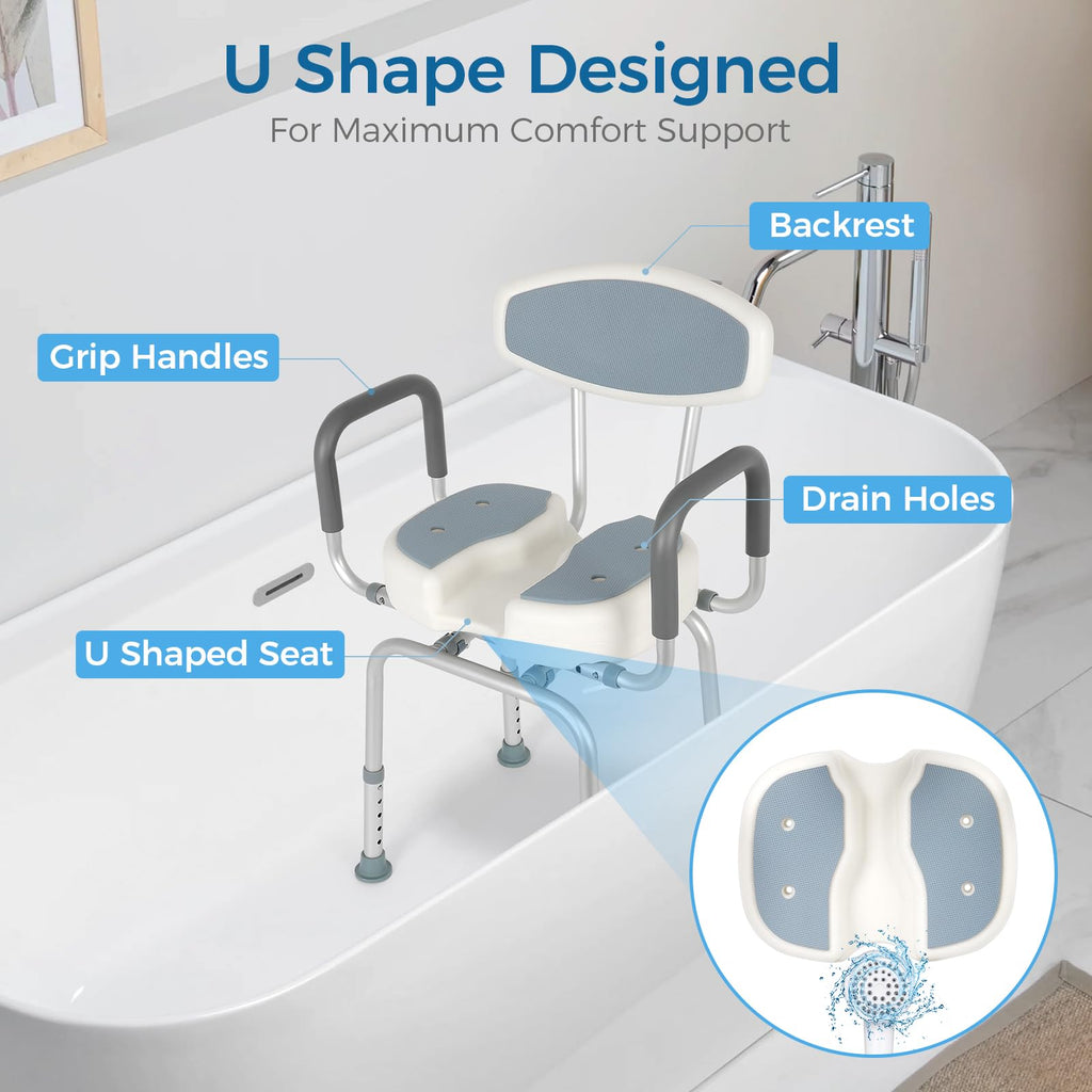 Heavy Duty Shower Chair with Arms and Back G816022