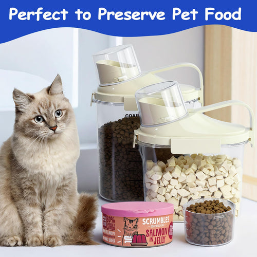 2-3 lb Airtight Dog Food Storage Container with Measuring Cup and Scoop P185