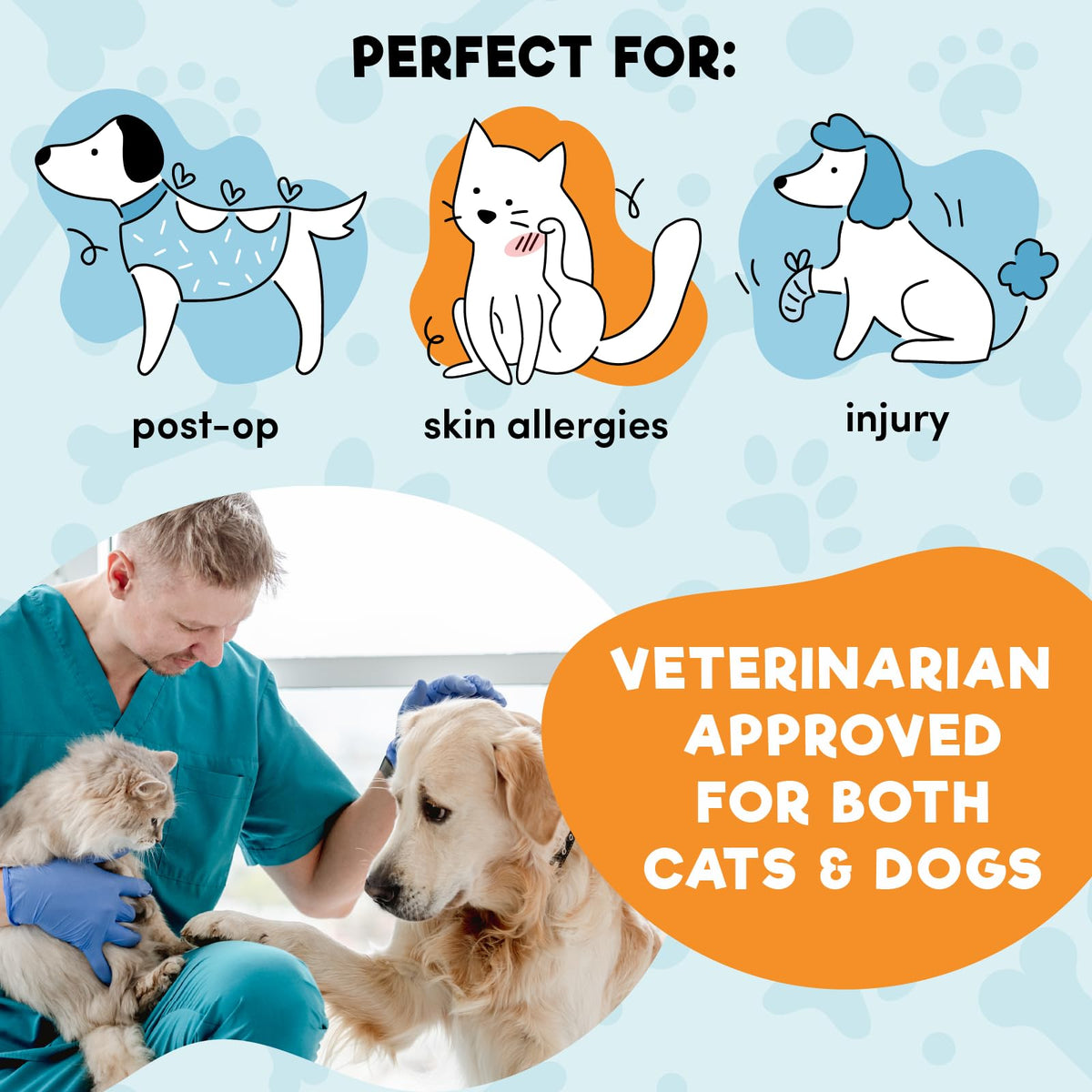 Inflatable Dog Cone Collar Alternative Large Blue L109