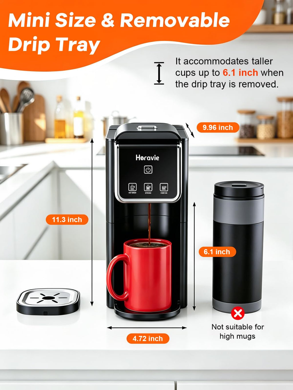 Black Single Serve Coffee Maker Y823151