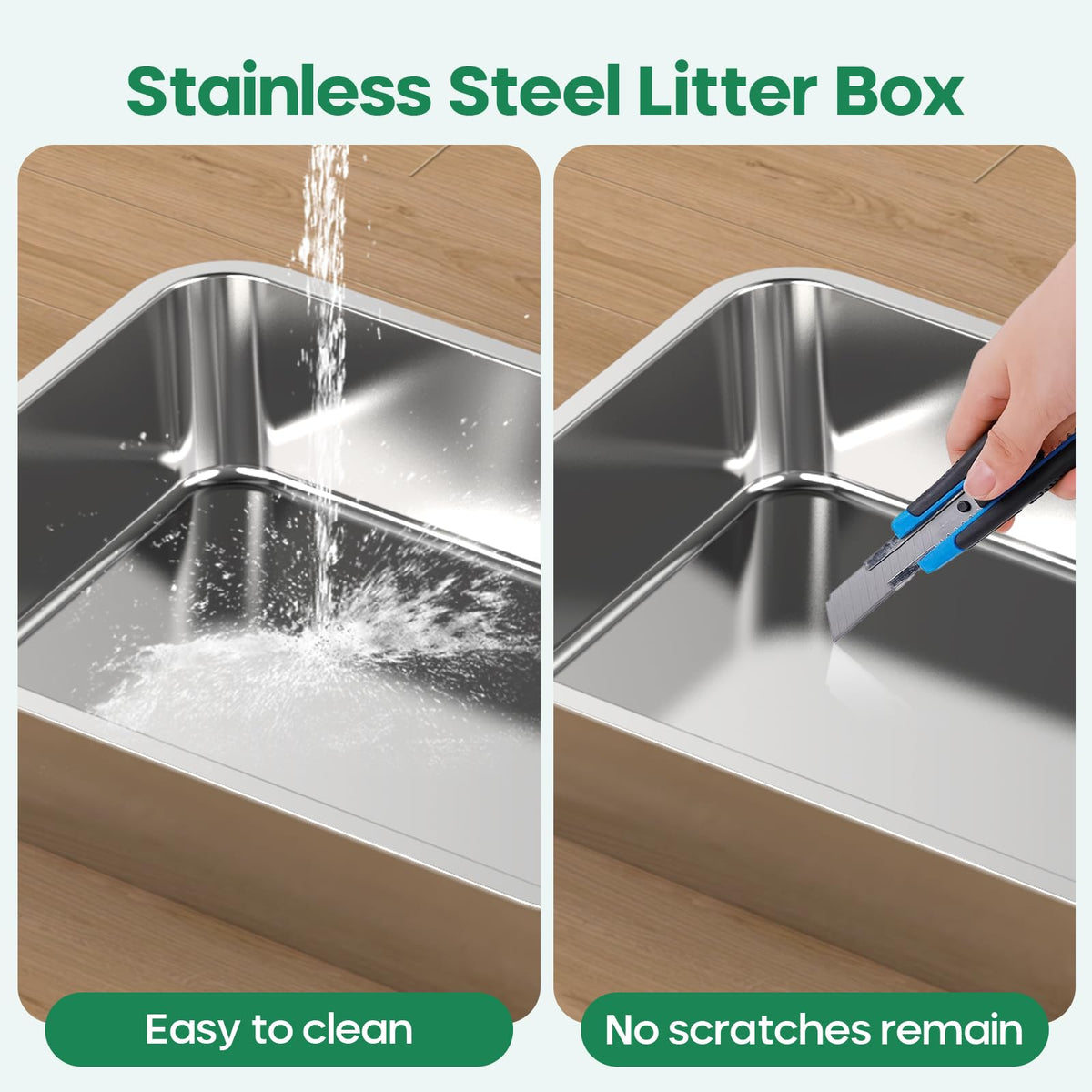 Stainless Steel Cat Litter Box F36362
