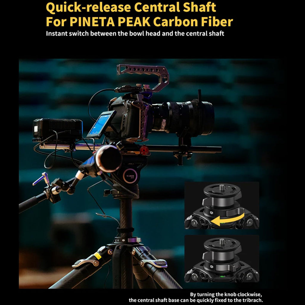 Carbon Fiber Tripod with 75mm Bowl Head and Fluid Head M4344