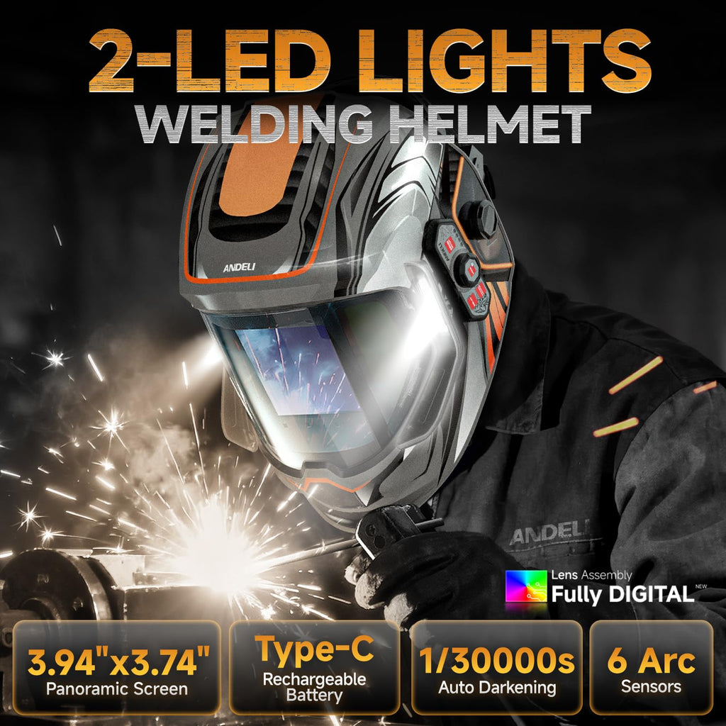 Auto Darkening Welding Helmet with Light J72412
