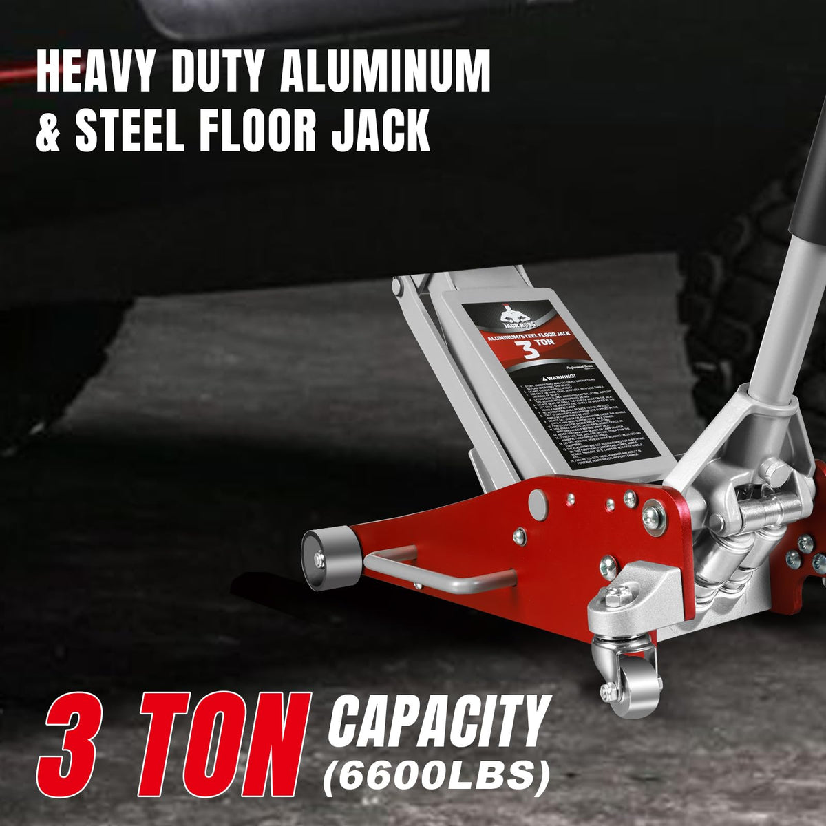 3 Ton Low Profile Aluminum and Steel Car Jack with Jack Stand A160776