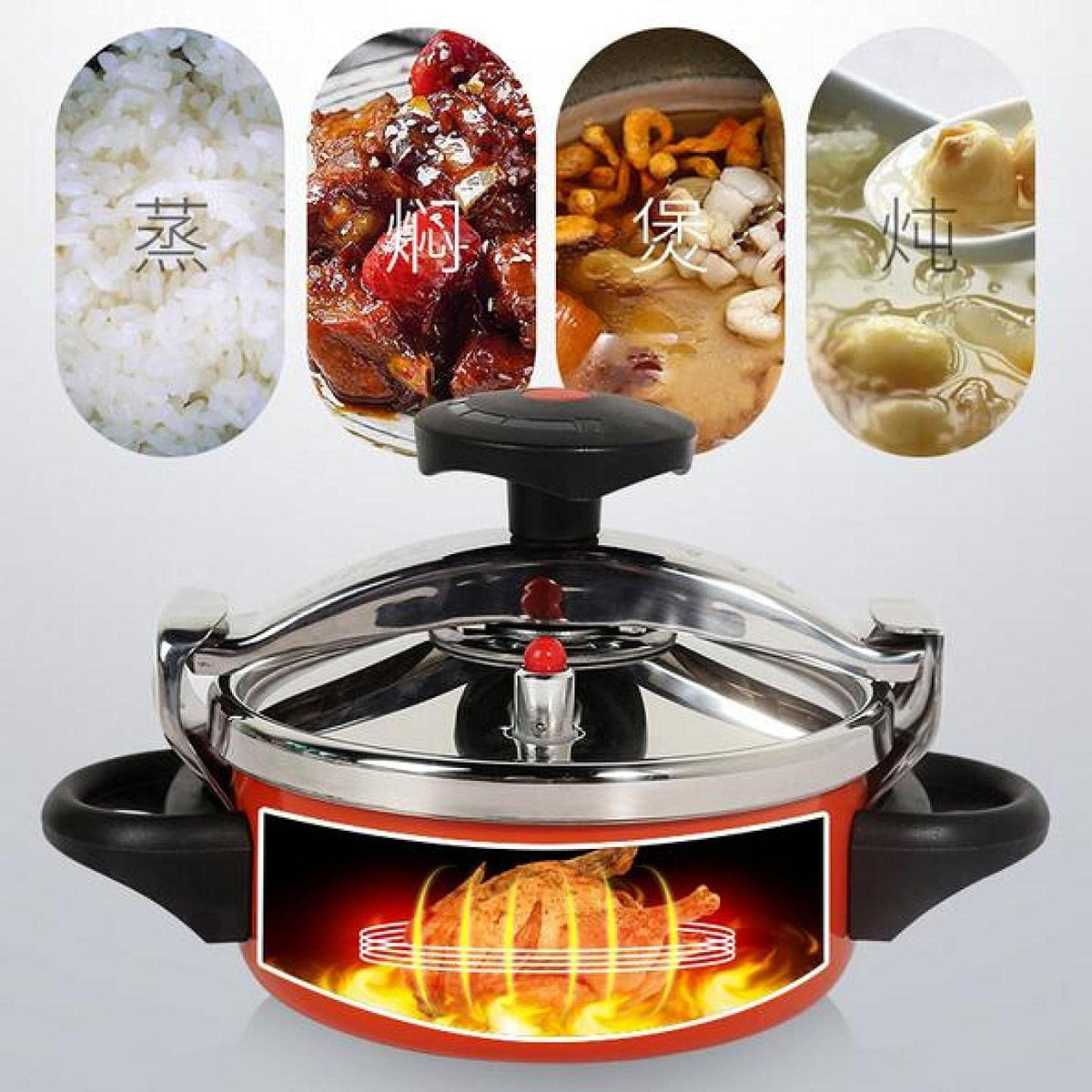 Camping Pressure Cooker Aluminum Alloy 2L A4701