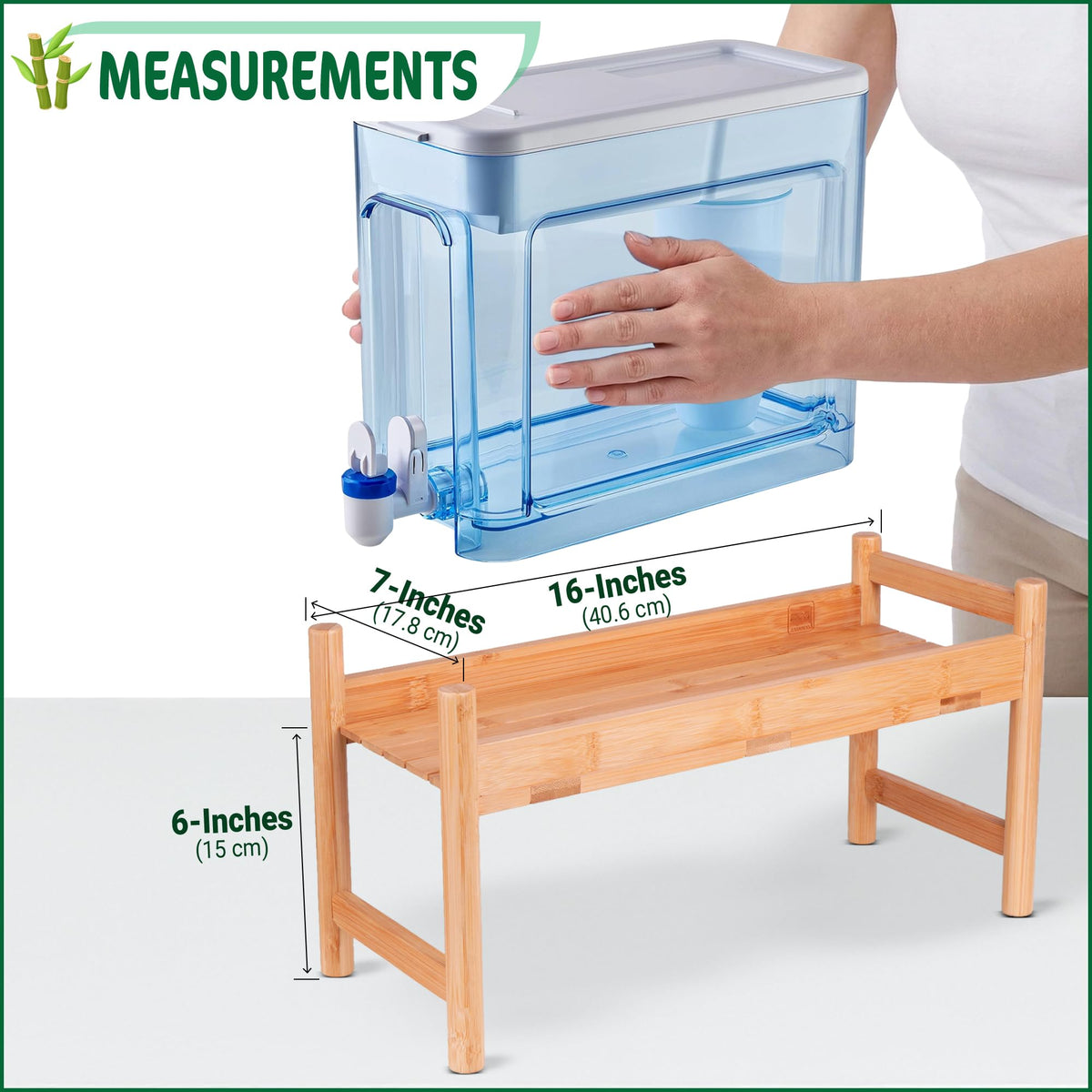 Bamboo Water Dispenser Stand W27730