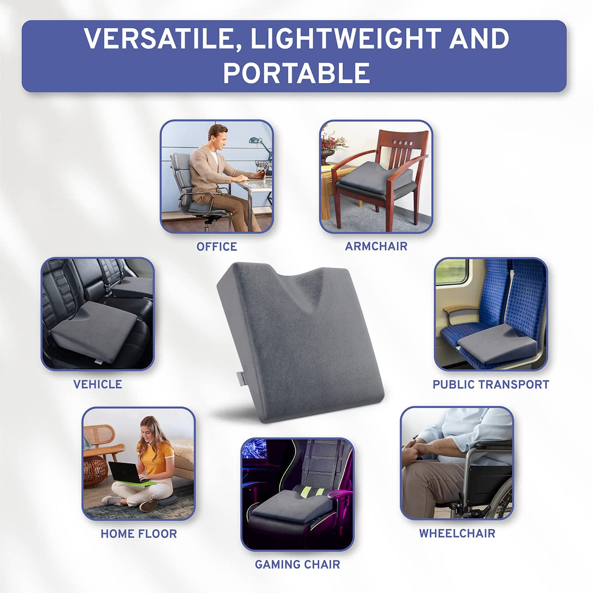Memory Foam Wedge Seat Cushion I45877