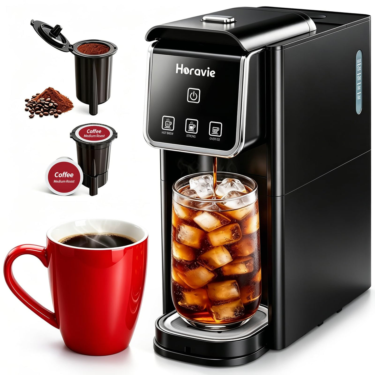 Black Single Serve Coffee Maker Y823151