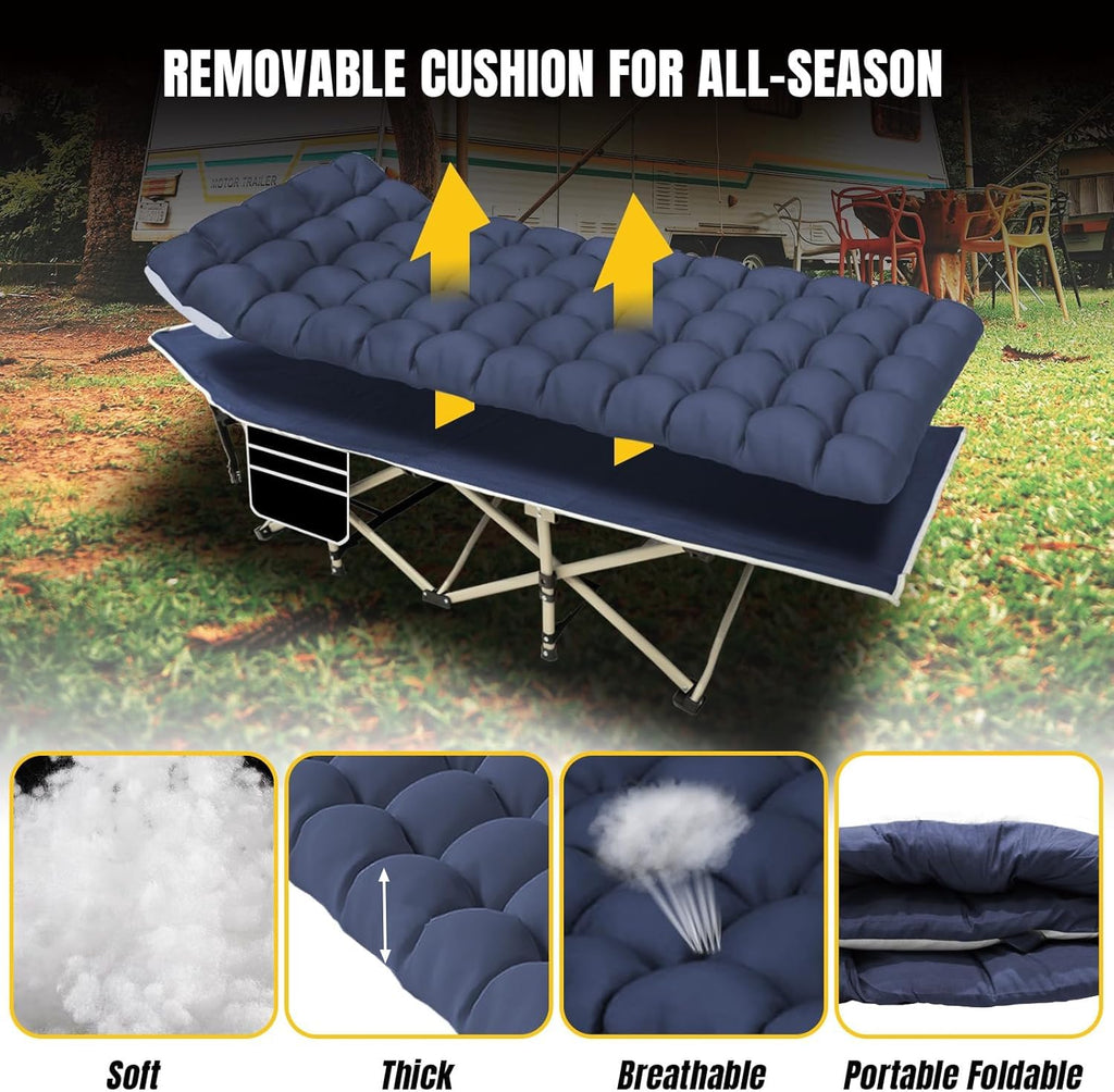 Folding Camping Cot Bed 32" Wide Oxford B3315