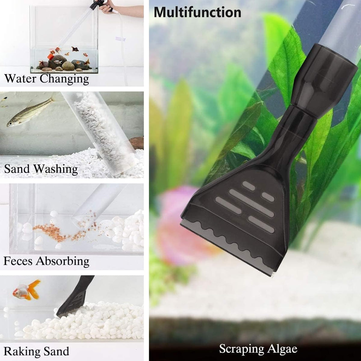 5 in 1 Aquarium Gravel Cleaner Fish Tank Kit C8484