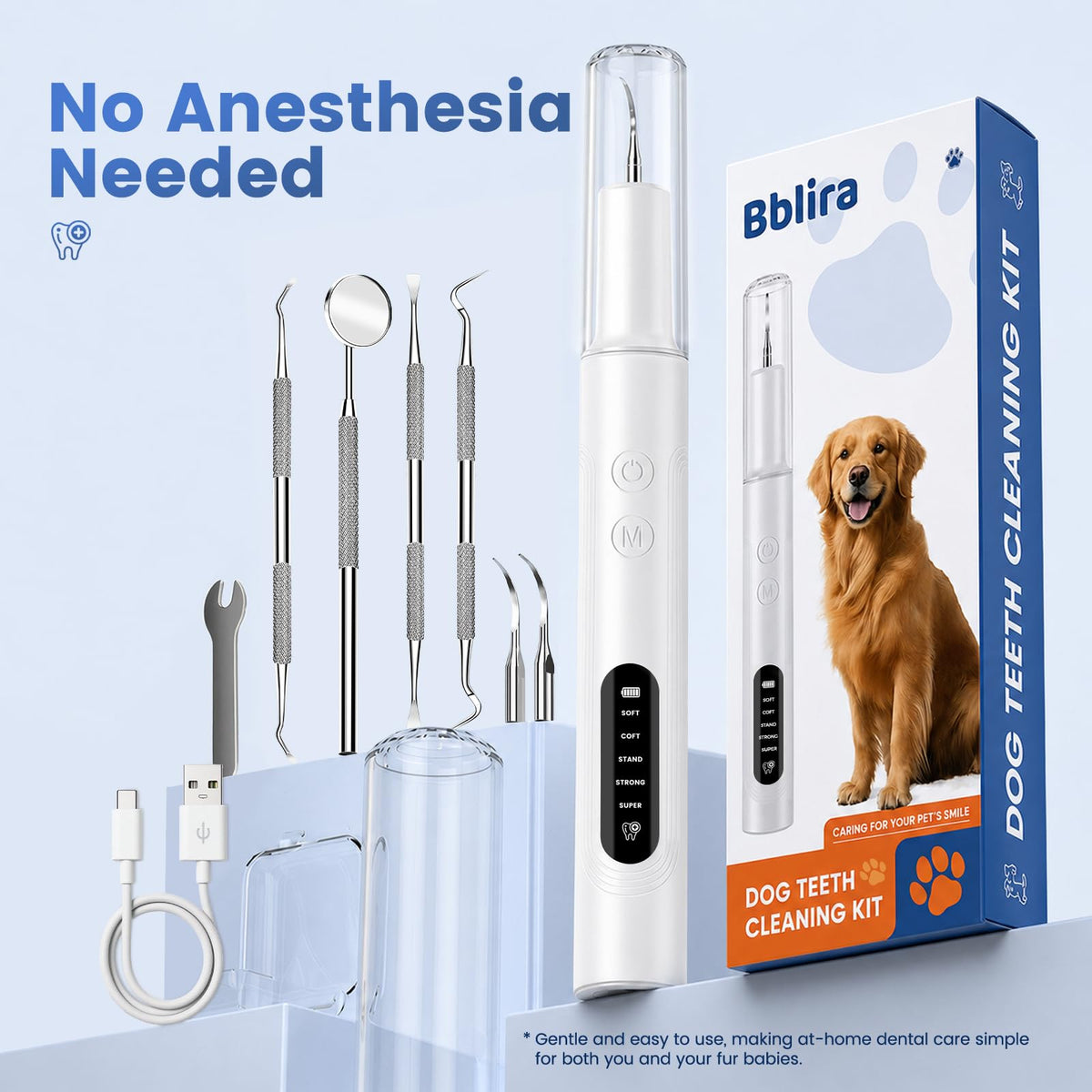 Dog Ultrasonic Tooth Cleaner with LED Light J672