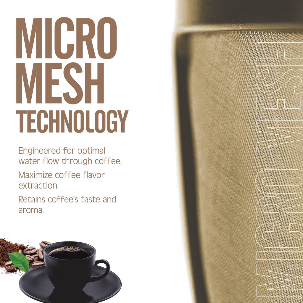 8-12 Cup Reusable Coffee Filter Basket with Mesh Bottom C808484