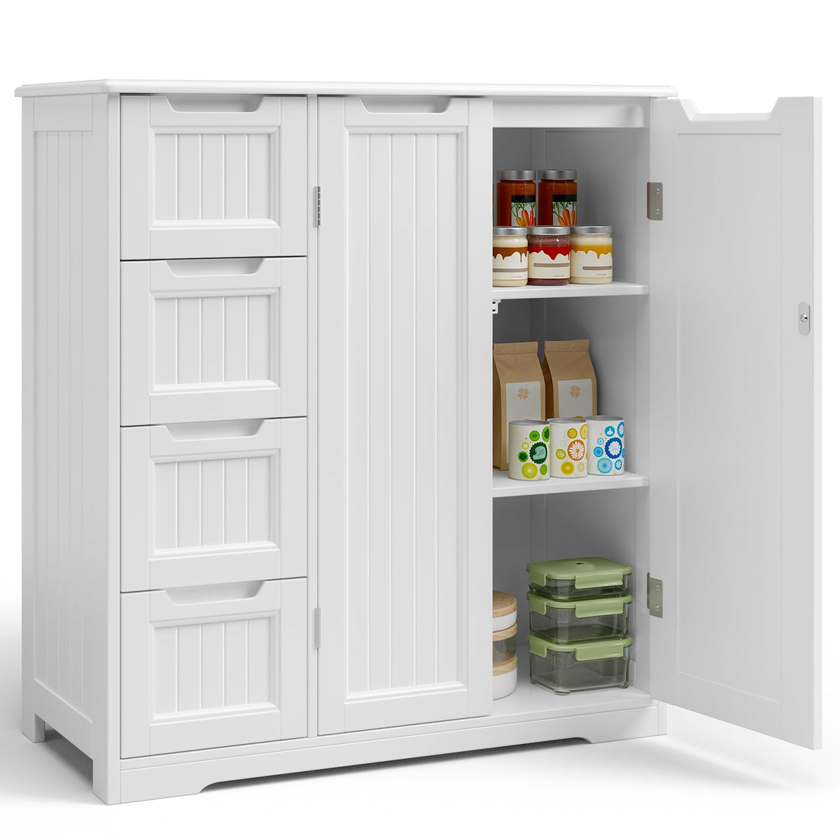 Storage Cabinet with 4 Drawers & 2 Doors M7410