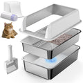 XL Stainless Steel Sifting Litter Box with Lid H526