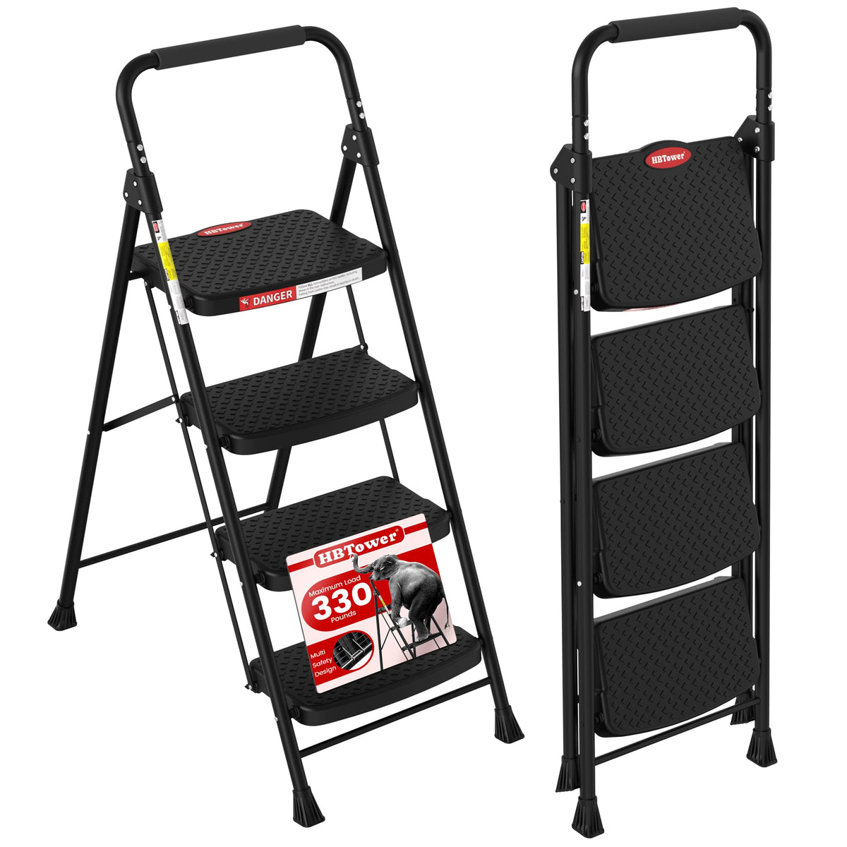 4 Step Ladder Foldable with Wide Anti-Slip Pedal W931