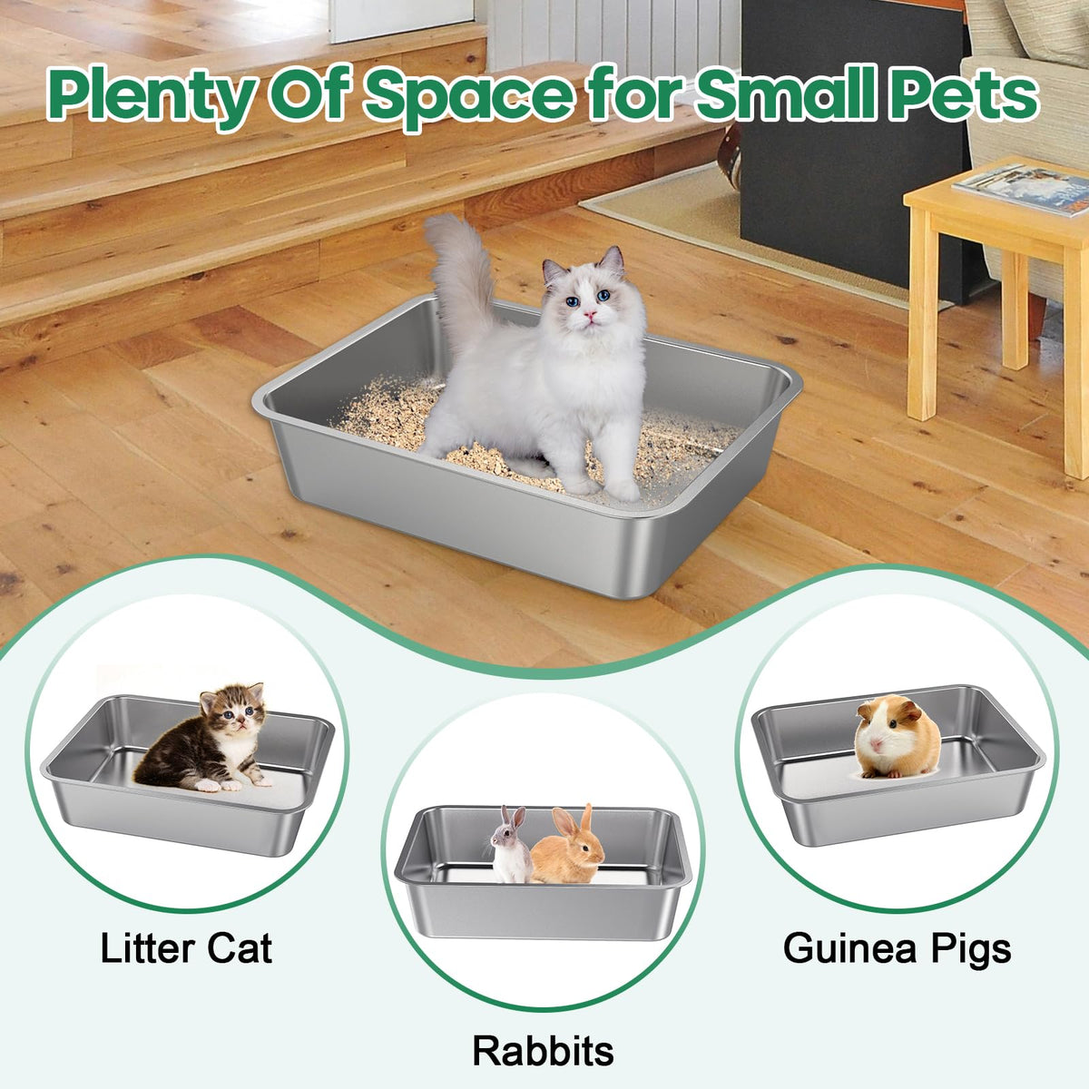 Stainless Steel Cat Litter Box F36362
