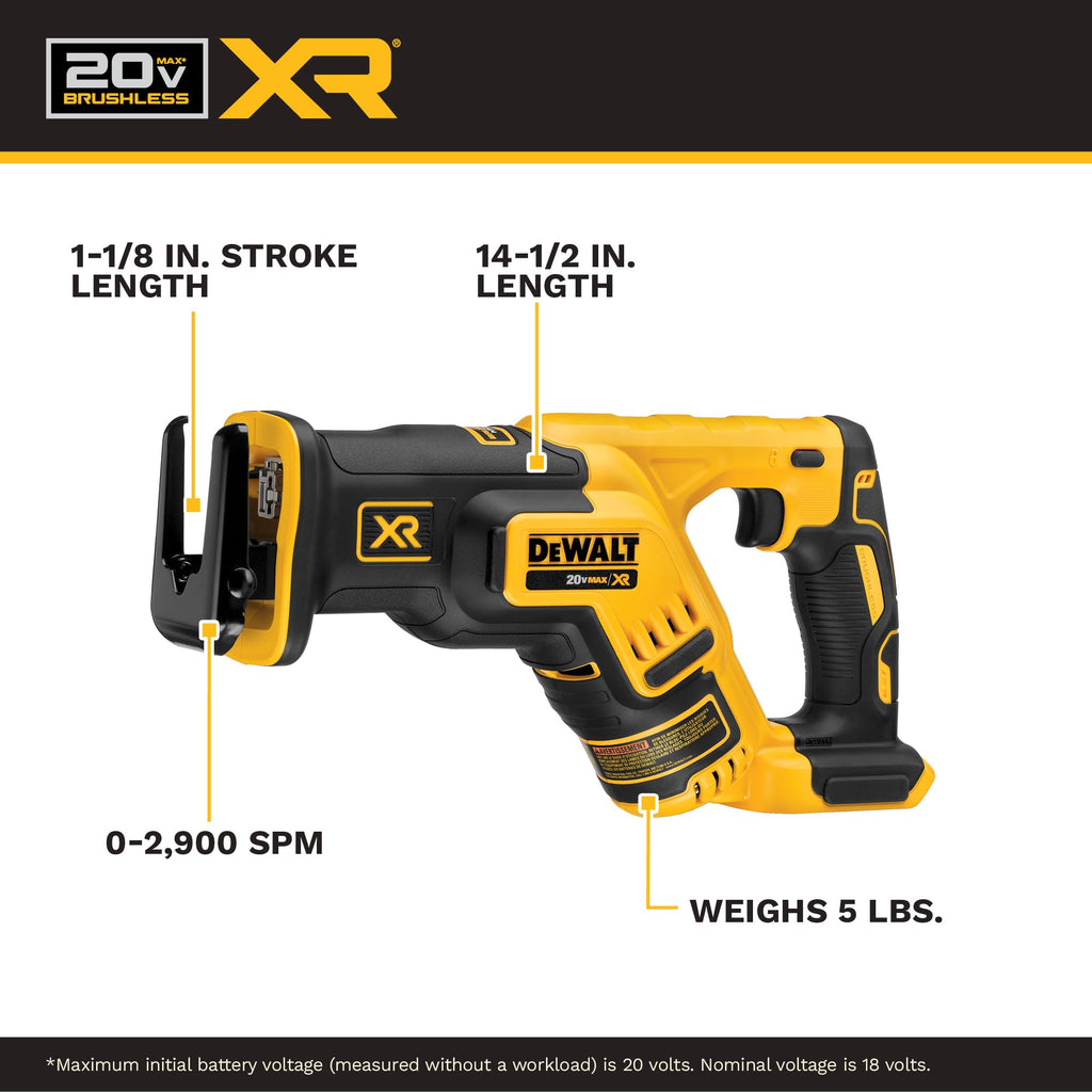 20V MAX Cordless Brushless Compact Reciprocating Saw P913713