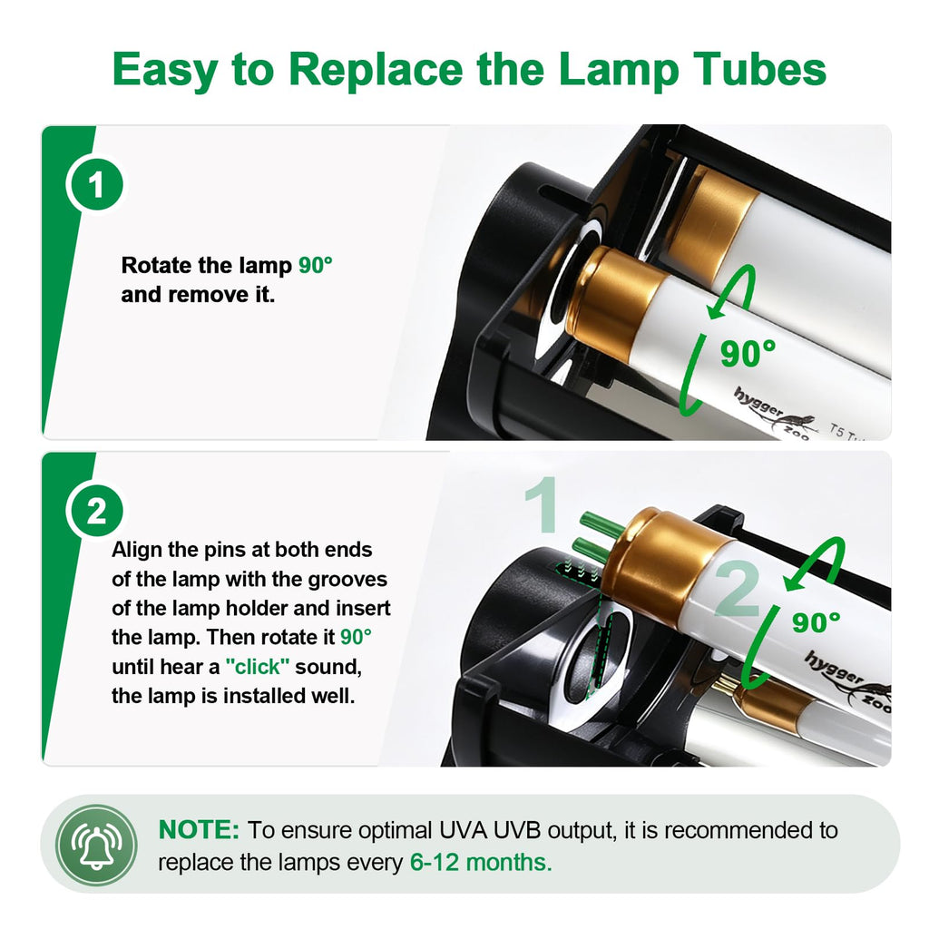 12Inch T5 UVB Reptile Light Fixture Combo Kit with Cycle Timer D783762