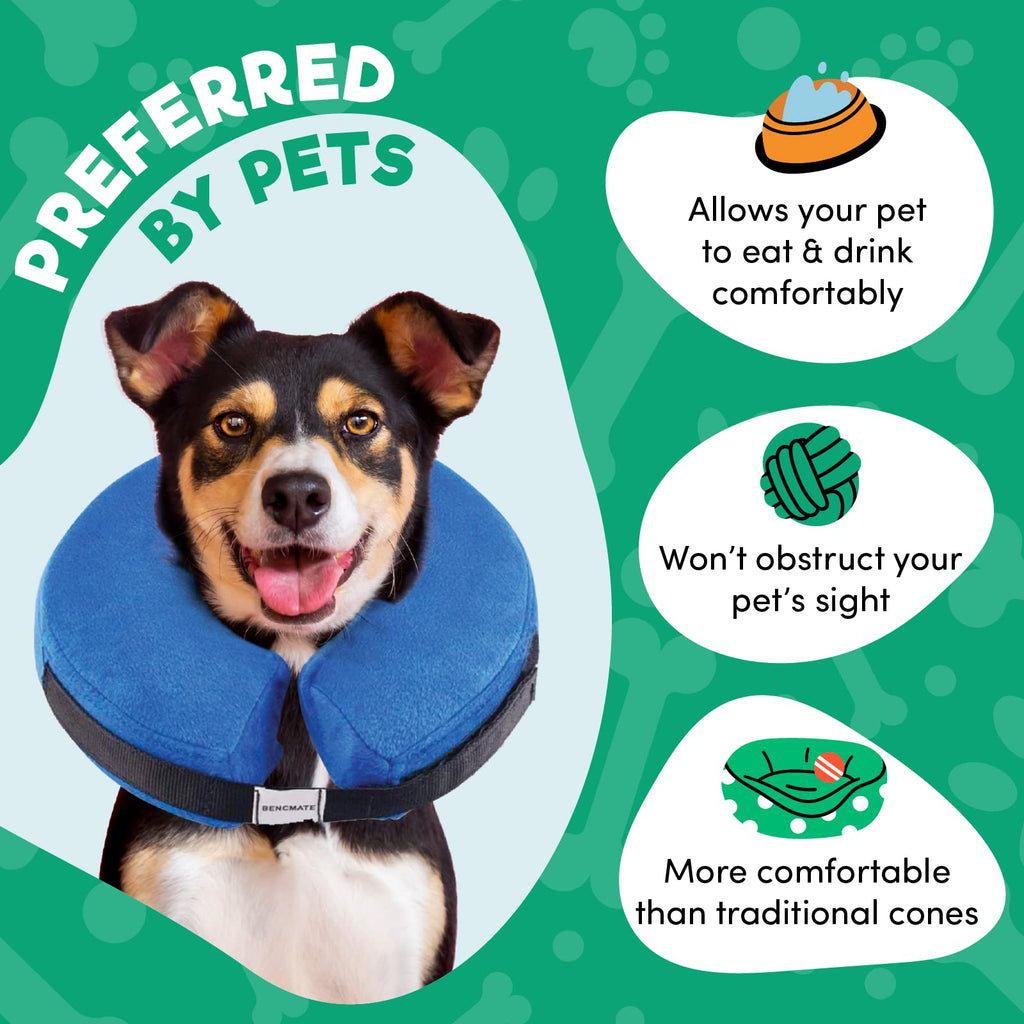 Inflatable Dog Cone Collar Alternative Large Blue L109