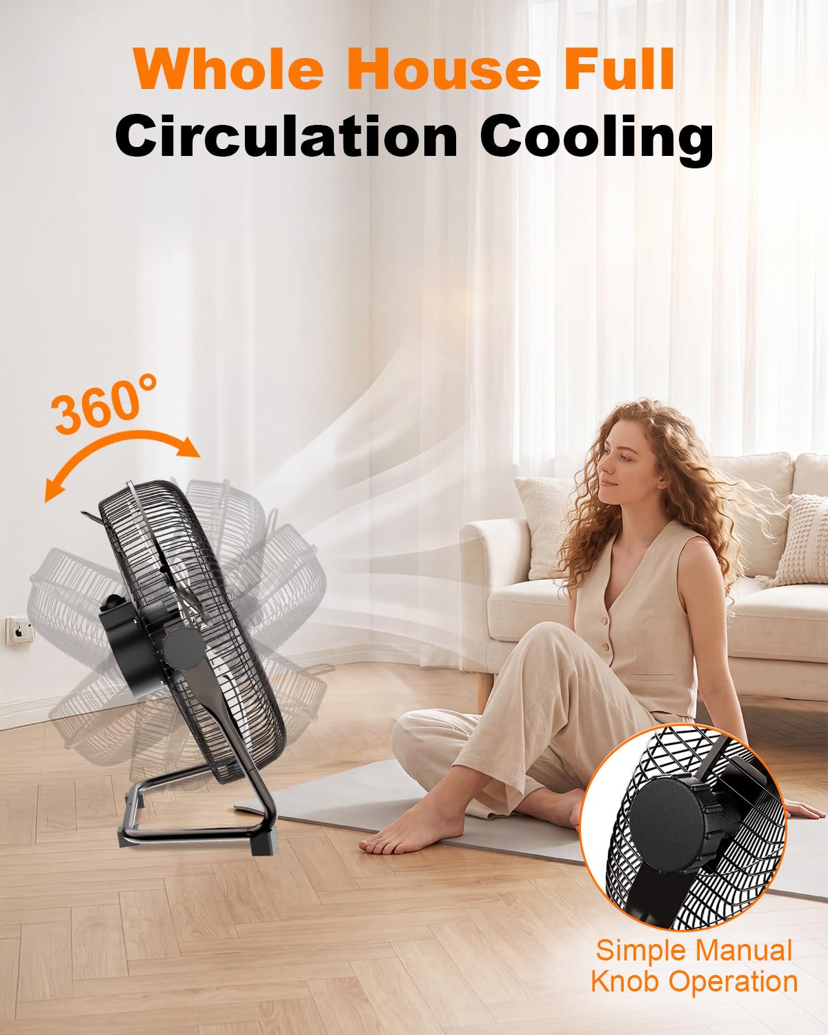 20 Inch High Velocity Floor Fan K6970