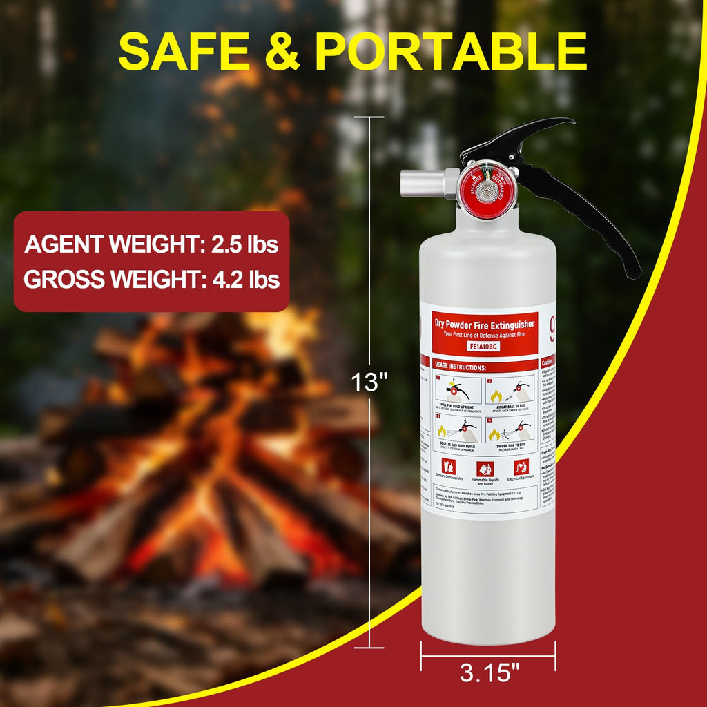 2 Pack 2.5lb ABC Fire Extinguishers O502