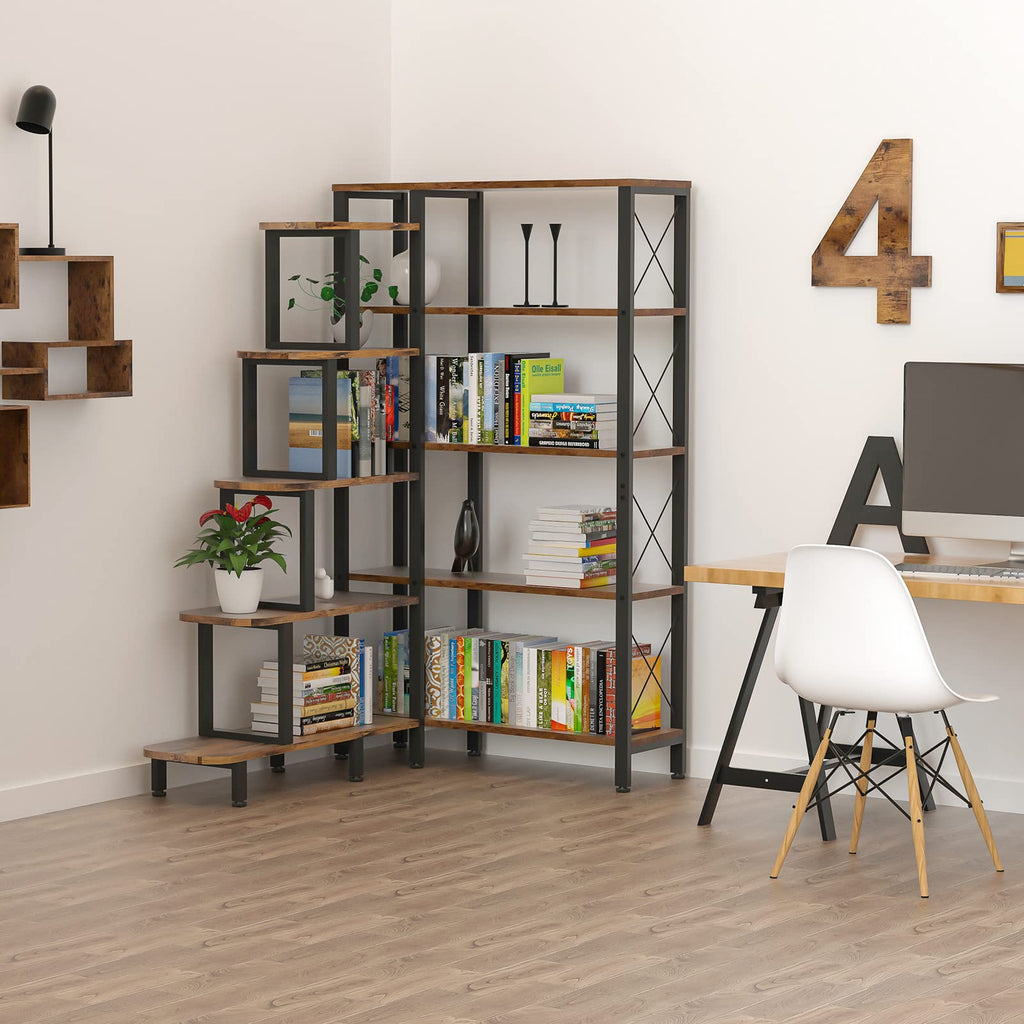 Large Reversible 5 Tier Corner Bookshelf Z1170