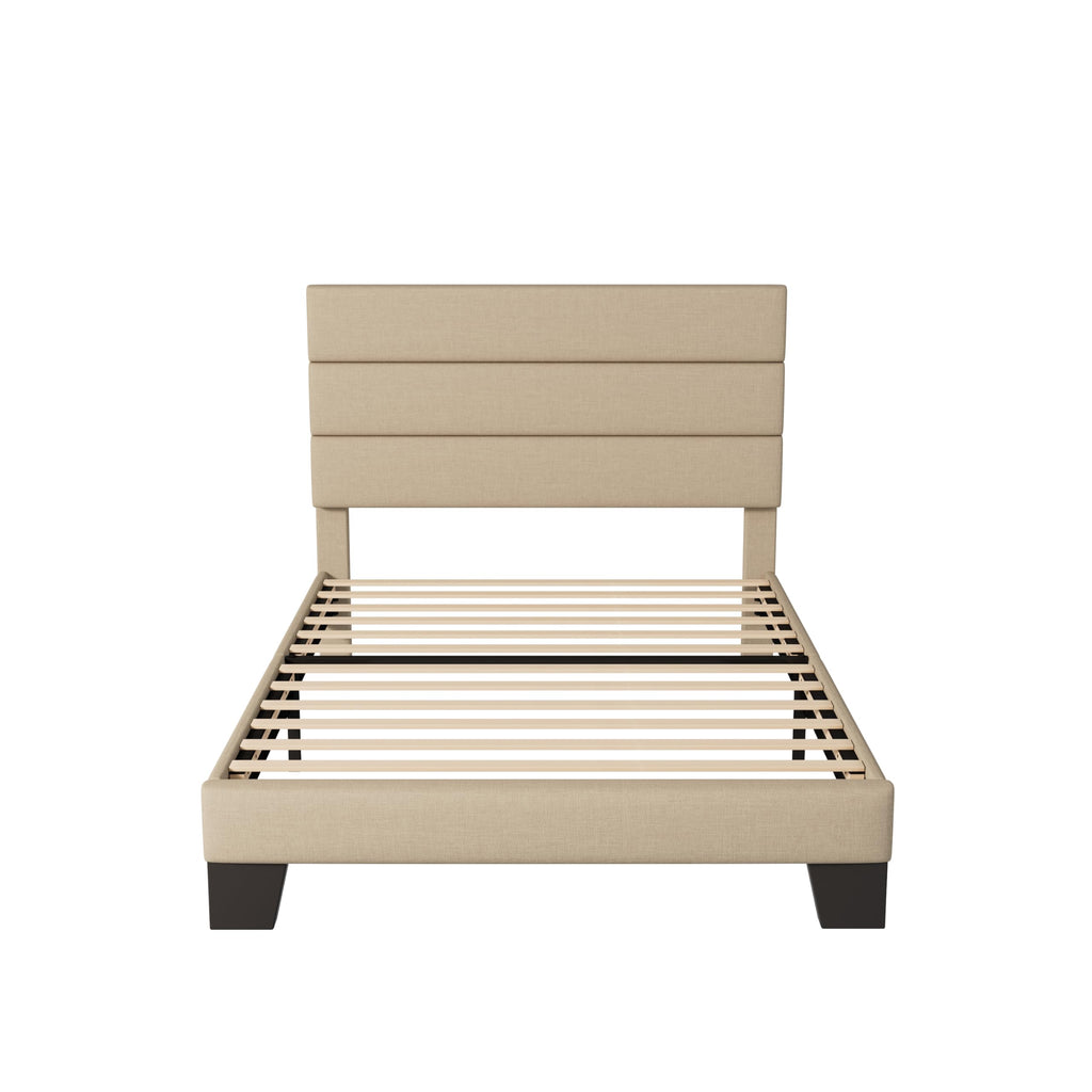 Twin Size Fabric Upholstered Platform Bed Frame P64639
