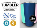 16 oz Insulated Stainless Steel Tumblers 2 Pack Black F456888
