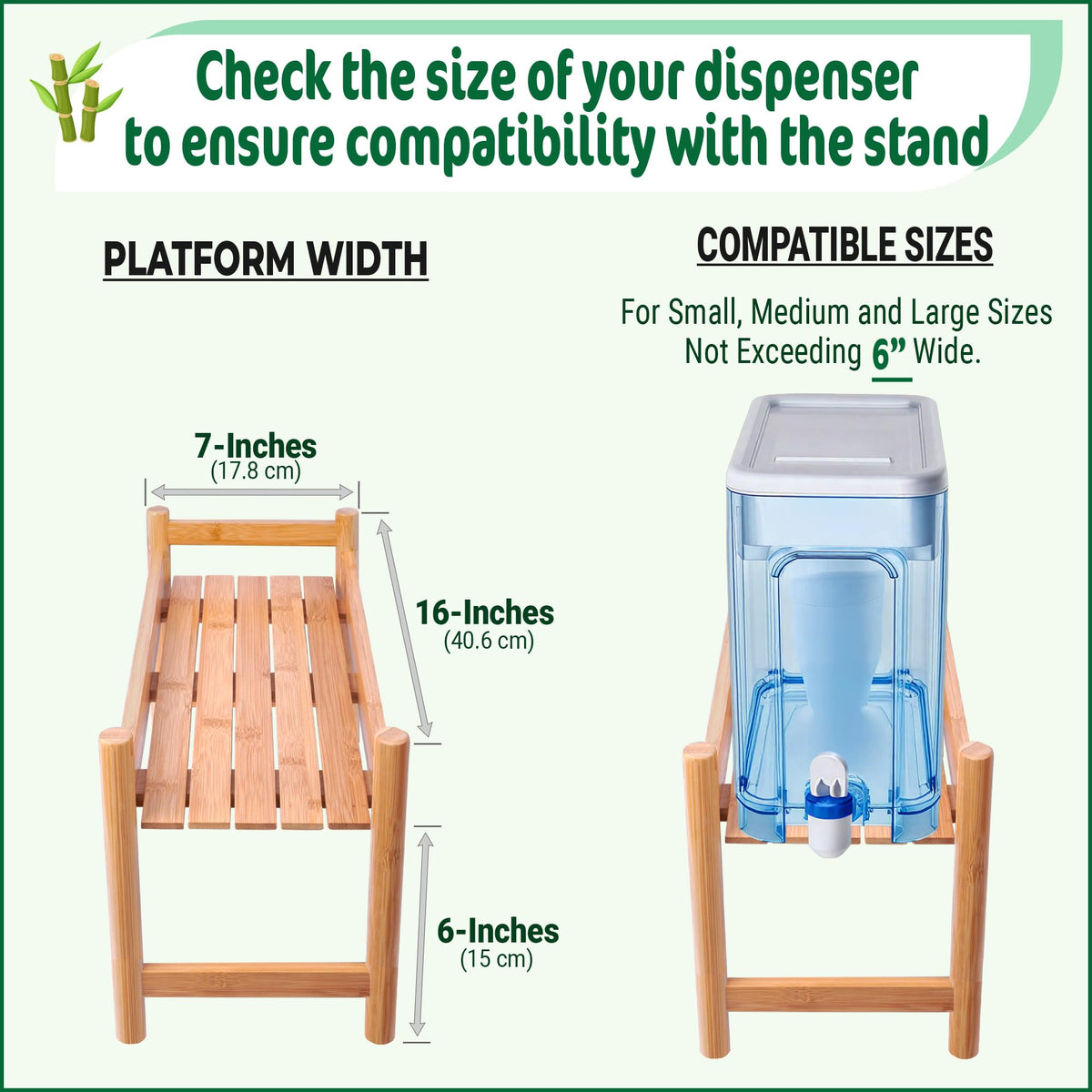 Bamboo Water Dispenser Stand W27730