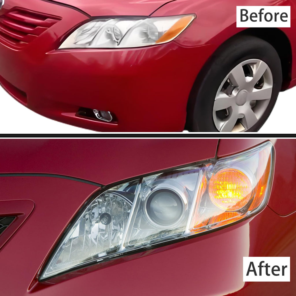 Headlights Assembly for 2007 2008 2009 Toyota Camry Chrome Housing Clear Lens Q148703