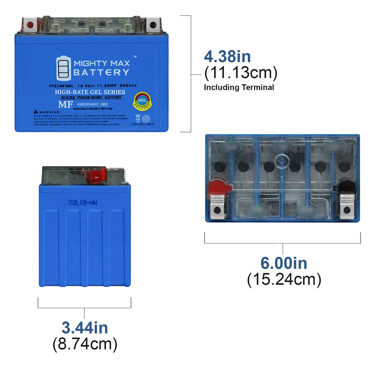 12V GEL Battery with 2Amp Charger E93093