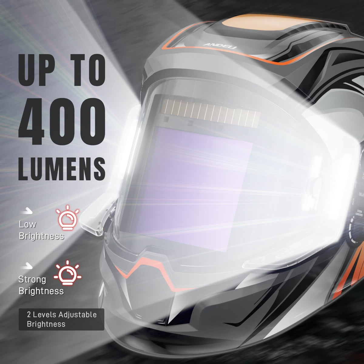 Auto Darkening Welding Helmet with Light J72412