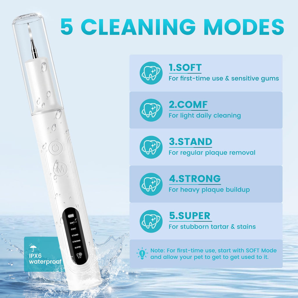 Dog Ultrasonic Tooth Cleaner with LED Light J672