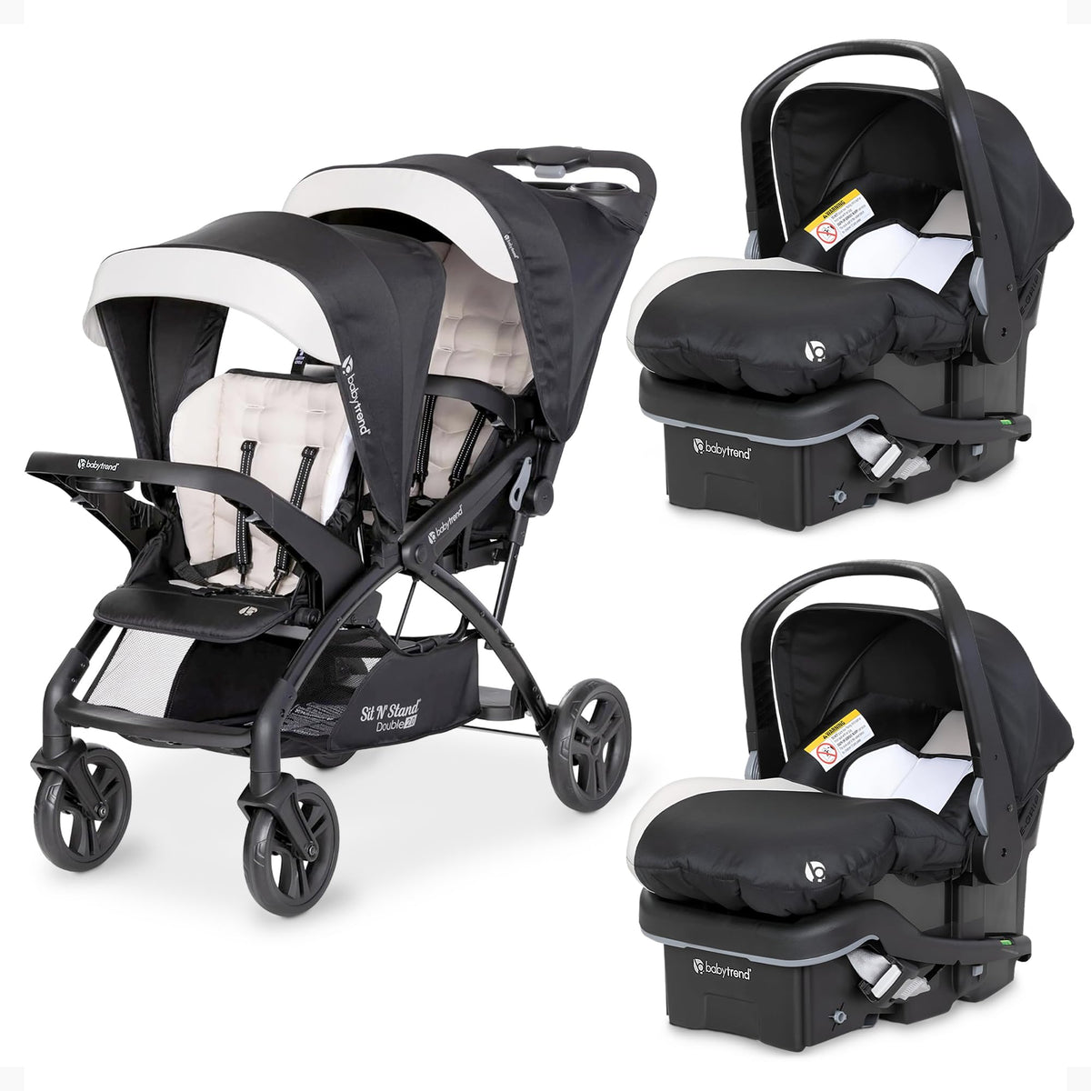 Double Stroller & 2 Car Seats A660775