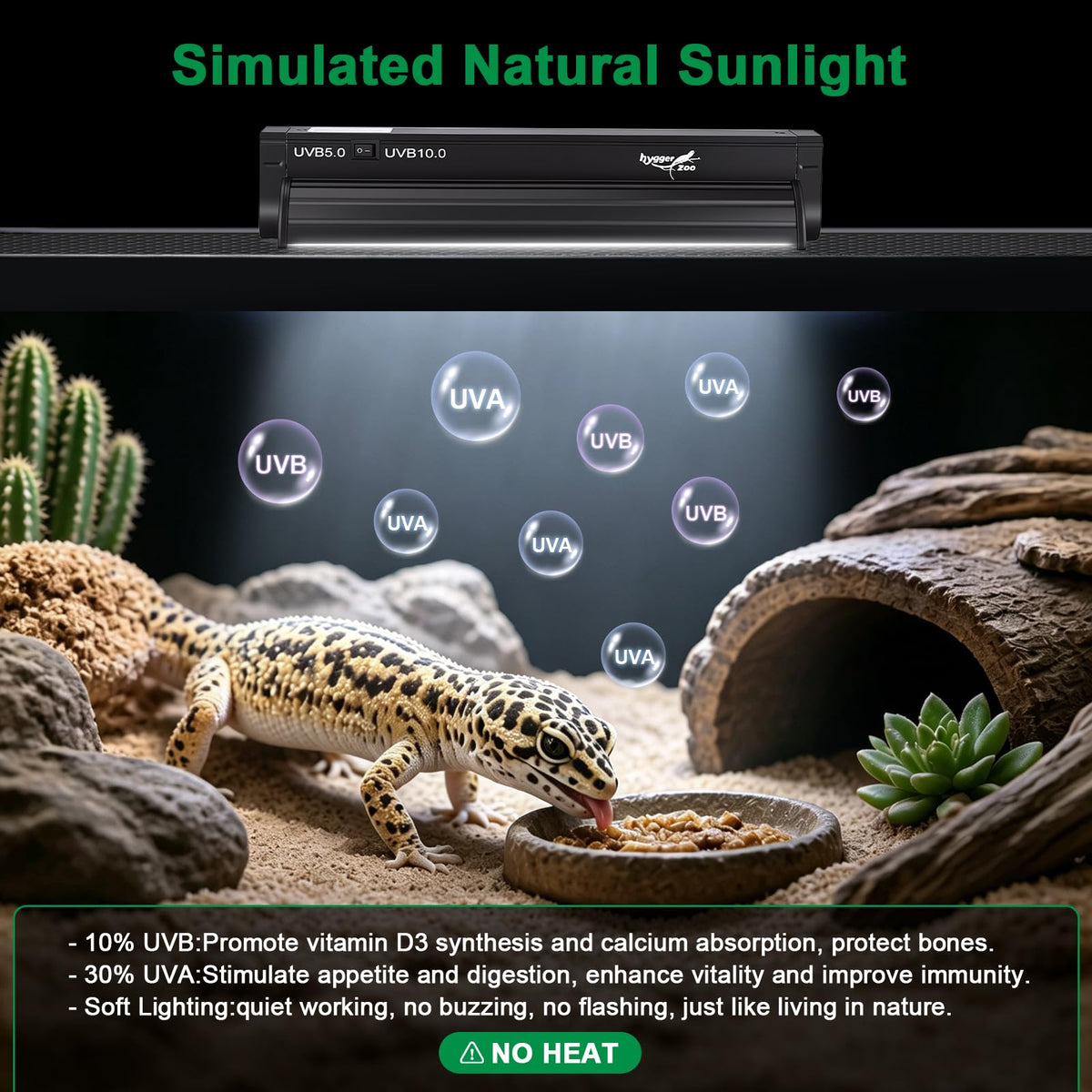 12Inch T5 UVB Reptile Light Fixture Combo Kit with Cycle Timer D783762