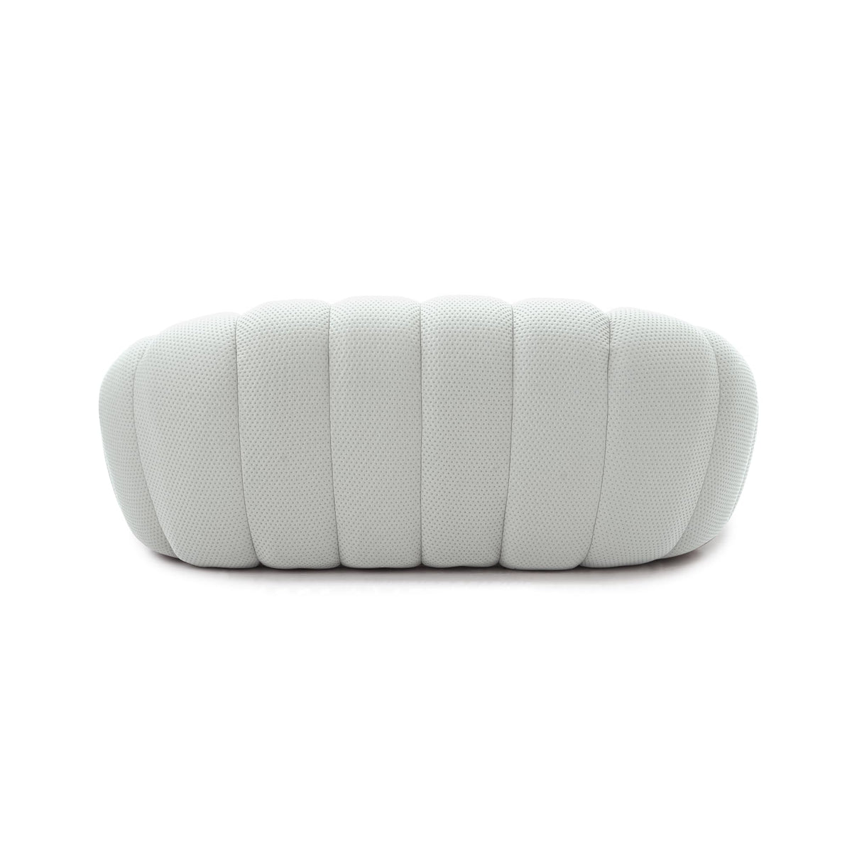 Light Grey Curved Upholstered Sofa R2082