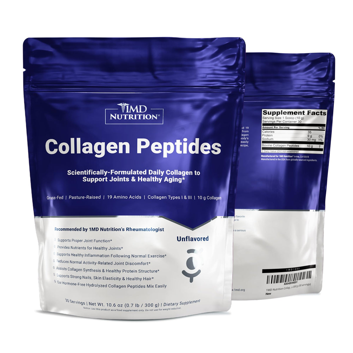 Collagen Peptides Powder Types I & III Unflavored 30 Servings V520