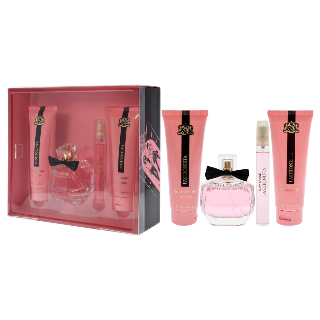 4 Pc Gift Set 3.4oz EDP Spray 0.5oz EDP Spray 4.4oz Shower Gel 4.4oz Body Lotion D534