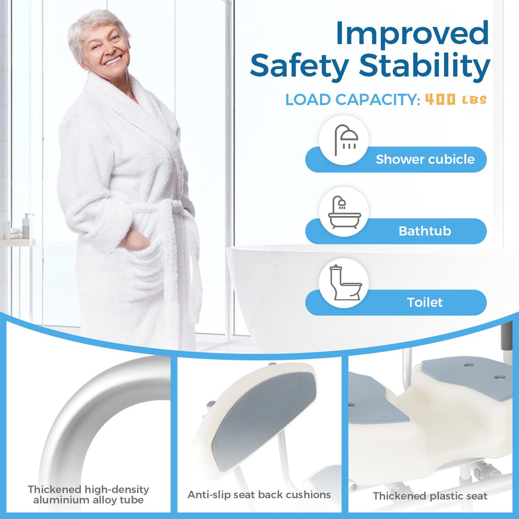 Heavy Duty Shower Chair with Arms and Back G816022