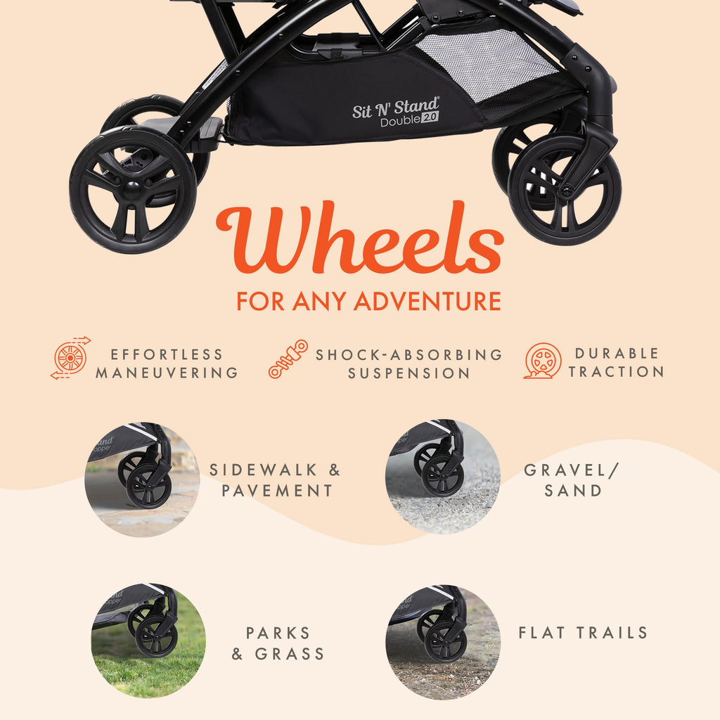 Double Stroller & 2 Car Seats A660775