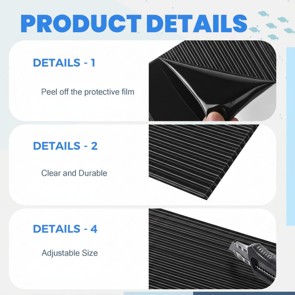 Aquarium Lid with LED Light 29 x 11.38 x 0.12 Inch S29154