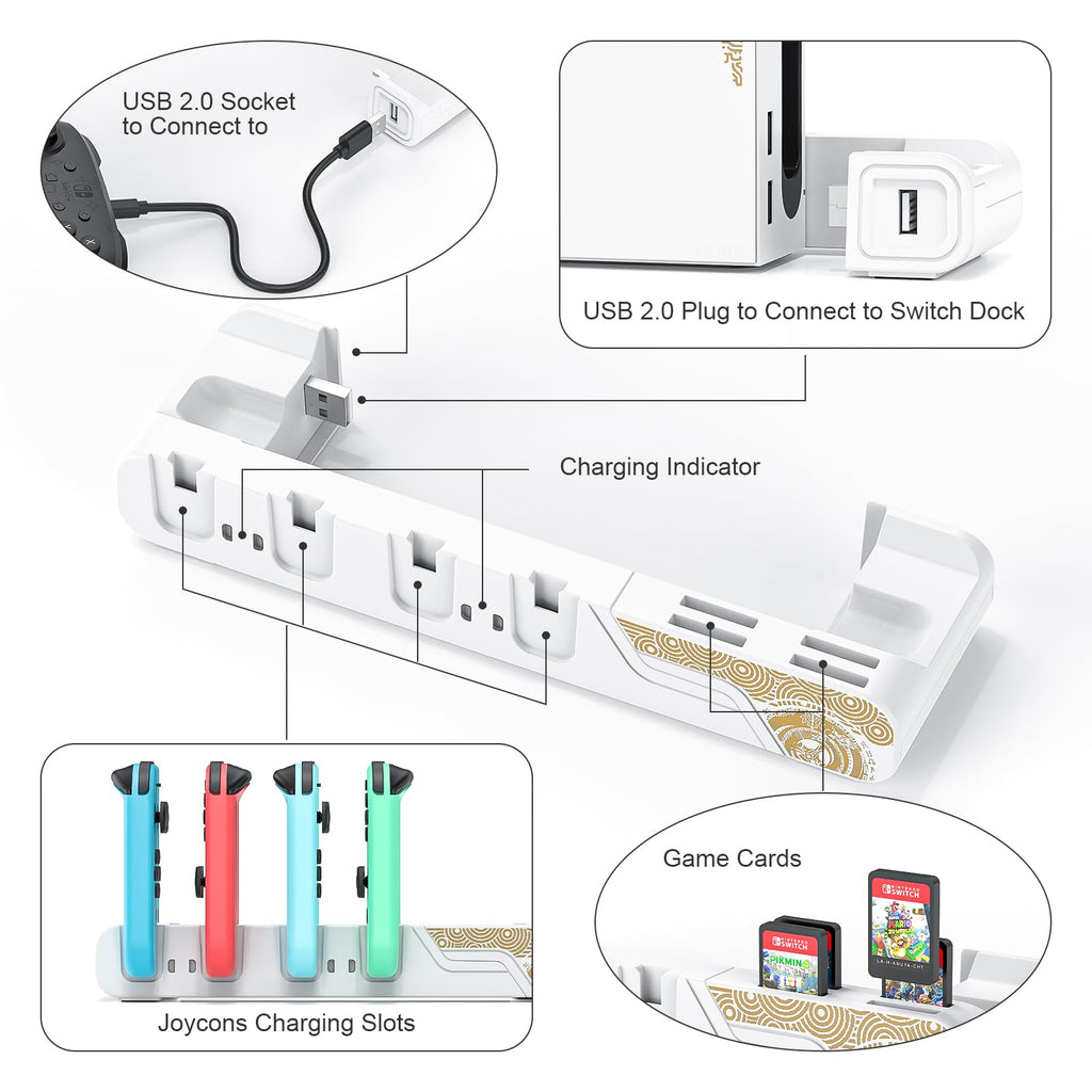 Switch Controller Charging Dock for 6 Joycons V70218